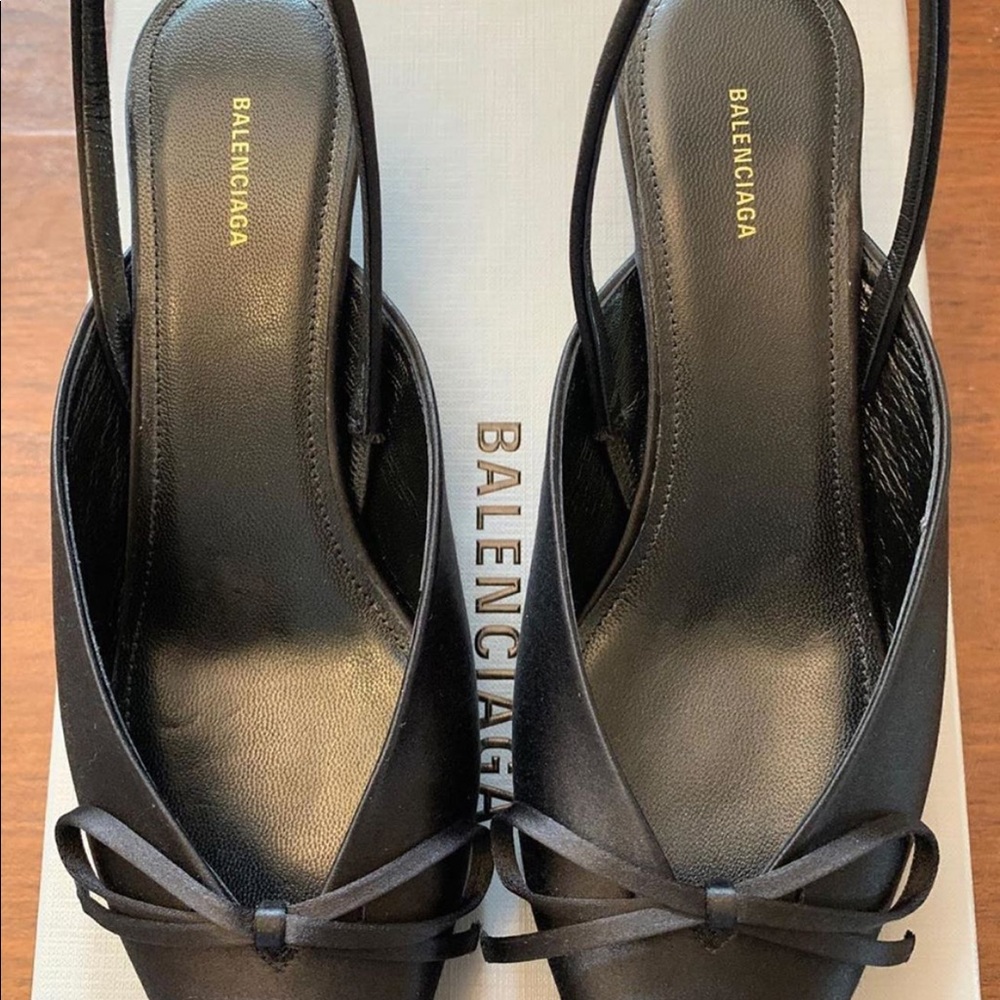 Balenciaga Knife Satin Sling Back Heel - Picture 3 of 4